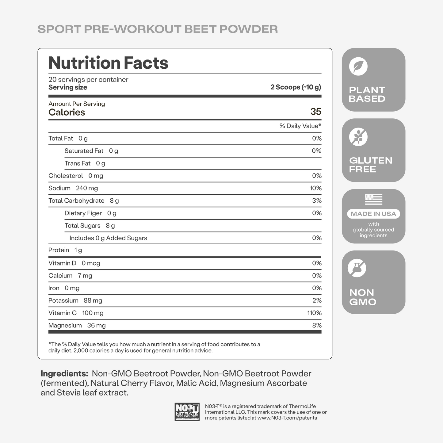 Sport Pre-Workout Powder (Formerly SuperBeets Sport)