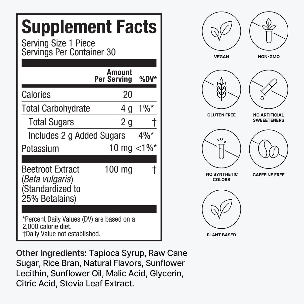 SuperBeets® CardiO2 Energy Chews