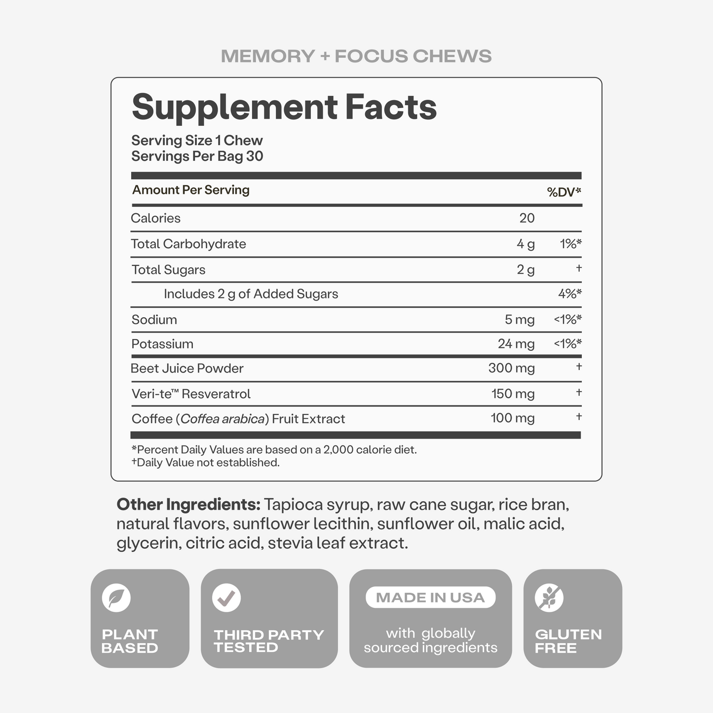 SuperBeets® Memory & Focus Chews