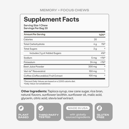 SuperBeets® Memory & Focus Chews