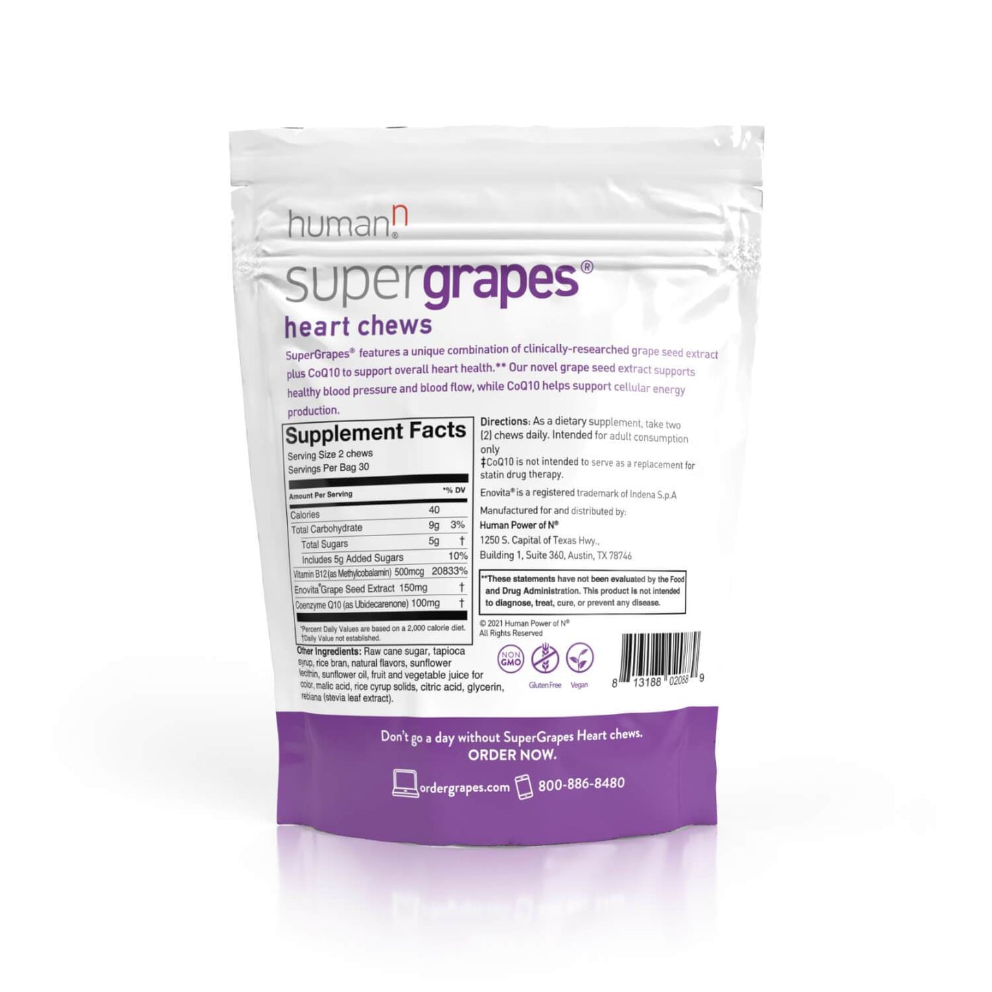 SuperGrapes® Heart Chews with CoQ10