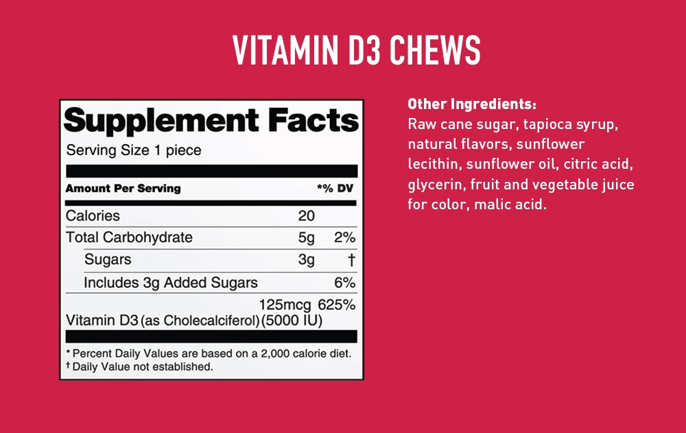 Vitamin D3 Chews