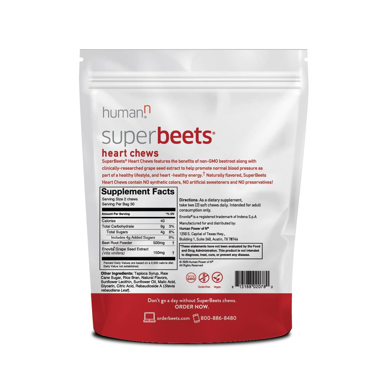 Super Beets Label SuperBeets ® Heart Chews – HumanN Medical